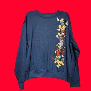 Vintage Mickey and Friends Lightweight Fleece Sweatshirt Size M